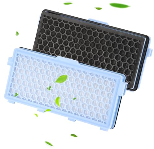 2x HEPA Filter für Staubsauger, Staubsaugerfilter SF-AH 50 für Allergiker gegen Feinstaub und Gerüche