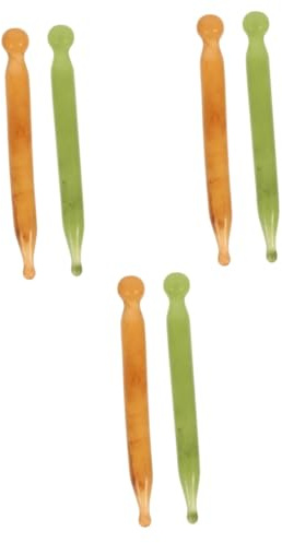 Beavorty 6 Stk Muskelmassagebrett Massagestab Tragbares Massagegerät Augenmassagegerät Werkzeug Gesichtsmassagegerät Massagestift Akupressur-stift Harz Akupunkturstab Croissant