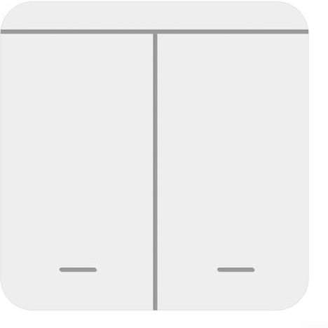 Feegow Kit d'interrupteur mural sans fil, sans câblage, 1 interrupteur mural à deux interrupteurs + 2 récepteurs, télécommande pour lampes