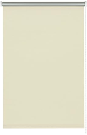 GARDINIA Seitenzug-Rollo für Fenster, Mit Thermo-Rückseite, Blickdicht und lichtundurchlässig, Montage mit Bohren, Hitzeschutz, Verdunkelung, Energie sparen, Crema, 122 x 160 cm (BxH)