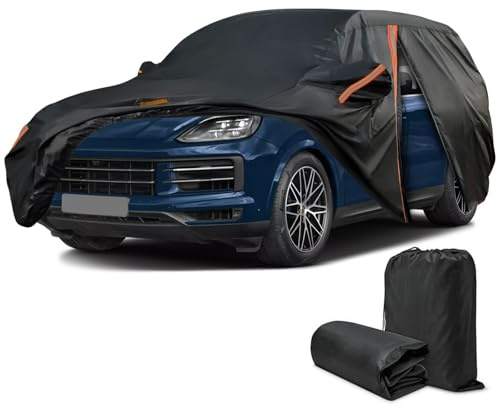 Car Cover for Porsche Cayenne 2003-2025 (Excluding the Coupe Version) | SUV Full Cover Waterproof All Weather for Automobiles, Outdoor Sun Rain UV Snow Dust Protection, Custom Fit with Zipper