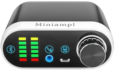 DJ-Controller Schnittstelle Professioneller Audiomixer Stereo-Audioverstärkerempfänger Mini-HiFi-Klasse-D-Integrationsverstärker for Heimlautsprecherausrüstung(Noir)