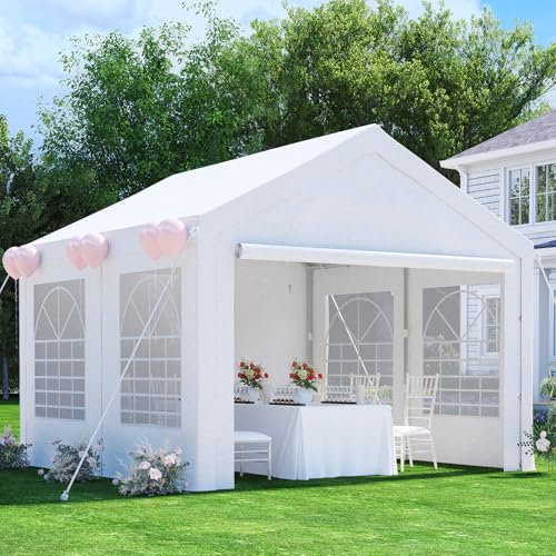 Devoko Tendone per Feste 3x4,Gazebo Esterno Resistente UV 50+,Gazebo da Giardino,Tendone da Esterno per Matrimoni, Feste, Raduni, Riunioni in Giardino,Bianco