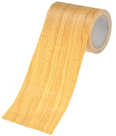 M METERXITY 1-Rollo Cinta De Reparación Texturizada Con Diseño De Madera, 2.24in X 15ft Cinta Adhesiva Autoadhesiva Realista Para Muebles/Pisos/Hogar [Golden Camel Pine]