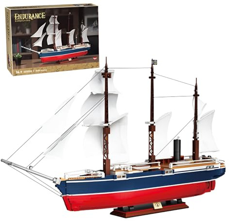 SymGrpu Dampfschiff-Bausteine Bausatz, Segelboot Mikro-Klemmbausteine, Spielzeug-Schiffsmodell Mini-Bausteine für Erwachsene Home Office Dekoration, Kreatives Geschenk für Teenager (1687 Stück)