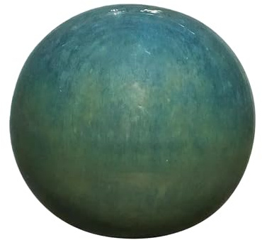 TucanoHamburg Keramik-Gartenkugel Grün-Blau 28cm frostfest Gartendeko