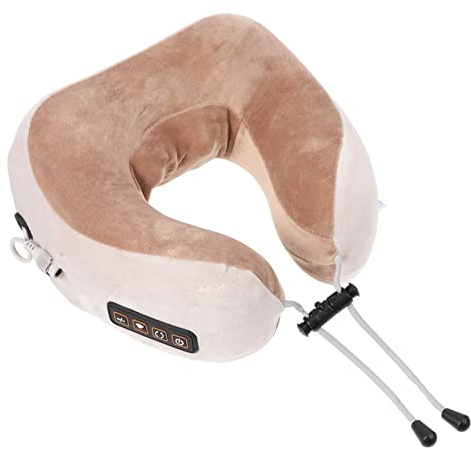 FRCOLOR Nackenschutz u Massagekissen Heizung Vibration Knetwerkzeug Nackenpflegewerkzeug Durchblutung Verbessern Schmerz Lindern Ergonomisches Design