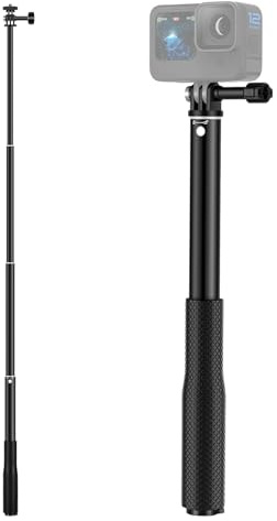 94cm Ausziehbar Wasserdicht Selfie Stick,Extendable Handheld Pole Stick,Teleskopstange,Für GoPro Hero 13/12/11/10/9/Max,Insta360 X5/X4,AKASO EK7000/V50 X und andere Action Kamera