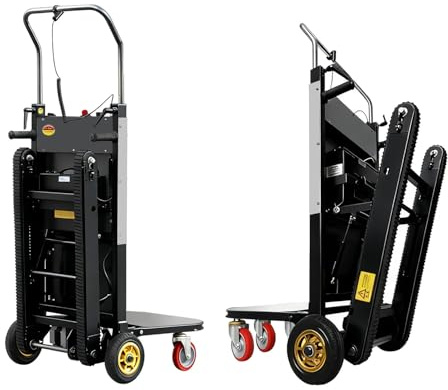 GJYDPU Carretilla Eléctrica para Escaleras 1100lbs/500kg Capacidad Motor 1500W Sin Escobillas Ideal Batería 48V/42A 6-8H Autonomía para Mudanzas Almacén Logística