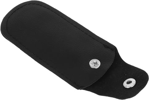 SECFOU Aufbewahrungstasche in Klassischem Schwarzen Design aus Leder Tragbare Sichere und Praktische Schutztasche für 10-loch Mundharmonikas für Reise und Aufbewahrung