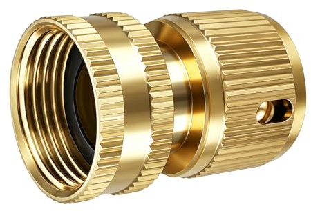 Garden Hose Accessories, 3/4 inch BSP Female Quick Connector | High Pressure Washer Connector, Snap On Quick Connection to Sprinkler, Water Hose End Brass Fitting