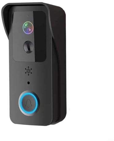 EffiFish Smart Video Doorbell 1080P HD WiFi 5G/2.4GHz for Tuya App IP65 Waterproof Outdoor Security Camera with Two-Way Audio for Night Vision White(Black)