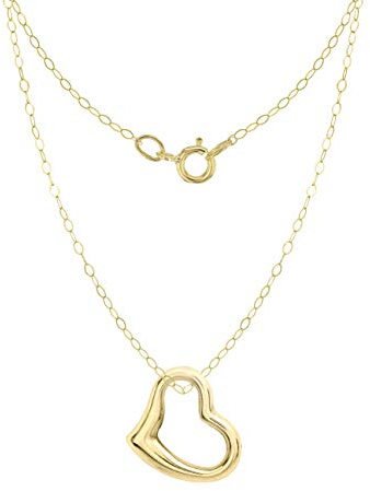 Carissima Gold Damen 12mm x 10mm Herz Slider Anhänger 9k(375) Gelbgold