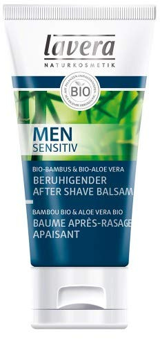 Lavera After Shave Balsam für Herren – natürliche Hautpflege – mit Sonnenblumen- und Olivenöl – beruhigt gereizte Haut – glutenfrei und vegan – von Lavera