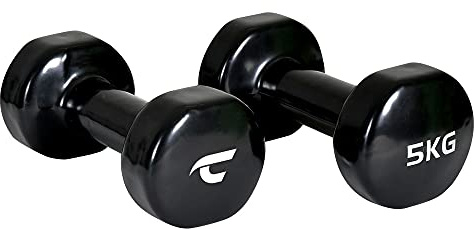 Christopeit Sport Vinyl Hanteln - Beauty Bells 2 x 5 kg - 2er Set Trainingshanteln - ergonomisch geformte Kurzhanteln