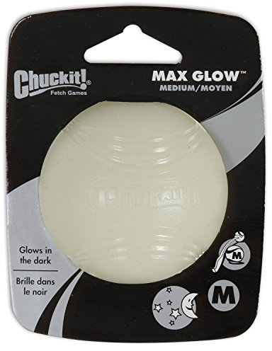 Chuckit! 6 Pack of Max Glow Dog Toy Balls, Medium Size