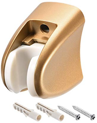 sourcing map Duschkopf Halter Einstellbar ABS Wand Halterung Gold | Hand Duschhalterung