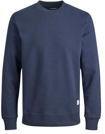 JACK & JONES Herren Jjebasic Crew Neck Noos Ps Sweatshirt, Navy Blazer, 5XL EU
