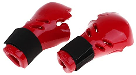 Almencla Children Gloves Martial Arts Sparring TKD Grappling MMA, Red S