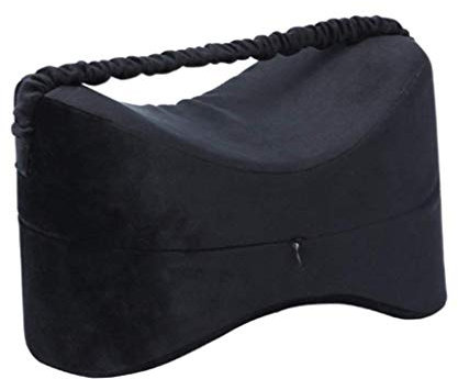 Tubayia Memory Foam Beinkissen Kniekissen Kniestützkissen Schlafkissen für Schwangere Frauen Seitenschläfer (Schwarz)