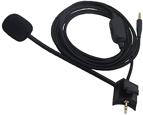 Yaowanguan Boom Mikrofonkabel für Bose QuietComfort 35 (QC35)/Quiet Comfort 35 II(QC35 II) Kopfhörer mit Lautstärkeregler & Stummschalter Mic für PS4 PS5 Xbox One Series X S Controller PC(Schwarz 2M)
