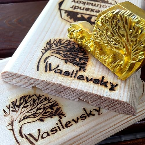 Brandeisen für Holz, Leder, Brandeisen für Holz, Leder, Brand-Logo-Design für Brandeisen als Geschenk (2,5 x 2,5 cm)