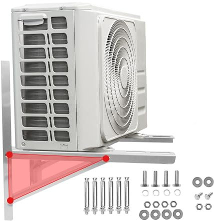 AIWFL Mini soporte de montaje en pared dividido para exteriores, soportes de condensador para 9000-36000 BTU Mini Split sin conductos bombas de calor, soportes de aire acondicionado de acero