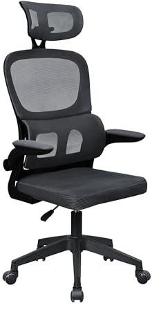 Mars Gaming MGC-ERGOPRO, Silla Ergonómica Profesional, Soporte Lumbar Activo, Malla Transpirable, Altura Ajustable 120-130cm, Reposabrazos Abatibles, Reposacabezas Regulable, Silla de Oficina, Negro