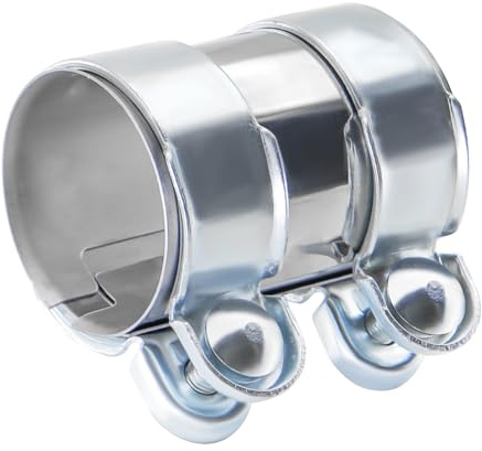 Auspuffschelle Rohrverbinder Doppelschelle, Ø60mm/L: 95mm Auspuffschelle Edelstahl, Auspuff Rohrverbinder Einsatz in Abgasanlagen von Gebäuden in der Automobilindustrie