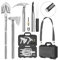 Pelle de Camping Hache Militaire Pelle de Survie Pliable à 180 degrés avec pic Multifonction 16 en 1 pour randonnée en Plein air Chasse expédition pelletage de Neige Jardinage kit de Voiture