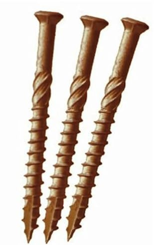 HORI Terrassenschrauben - Schrauben - Farbe: Antik-Braun beschichtet - V2A Edelstahl gehärtet - inkl. Bit - Edelstahlschrauben - Holzschrauben - Terrasse - Garten - 100 Stück - Größe 50 x 5 mm