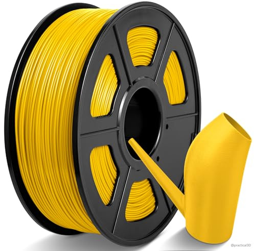 TECBEARS ABS Filament 1.75mm 1KG Echtes Gelb, 3D Drucker Filament für Anti-Warping, Hochschlagfestes, Hoch Temperaturbeständiges, Maßgenauigkeit +/-0,03mm, 1kg Spule