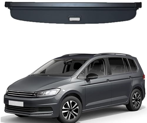 Auto Ausziehbar Kofferraum Rollo für VW TOURAN 2016-2020,Einziehbarer Laderaumabdeckung Kofferraum Kofferraumabdeckung