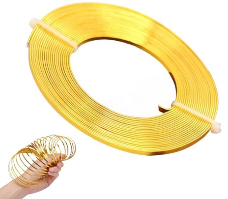 Yaztauho Alambre Artesanal Flexible - Rollos Planos Alambre Para Armaduras De Colores - Cable Decorativo Manualidades Para Bisutería Crochet Pendientes Pulseras Fiesta Artistas