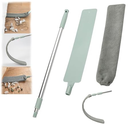 Brosse à épousseter télescopique avec tête amovible pour ventilateur de plafond, lit, carrelage