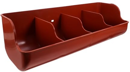 HOODANCOS Pig Feeder Trough with Compartments Livestock Feeding Trough for Pigs Goats Farm Use Wear-resistant Multi-slot Design Prevents Crowding and Confusion Practical