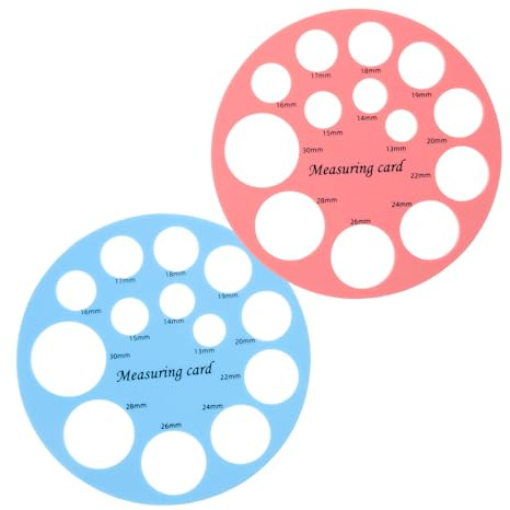 Outil de Mesure du Mamelon en Silicone 2 Pièces, Précis | Souple et Lavable, Gabarit Circulaire pour Tétines Bébé, Format Carte pour Réglage des Brides