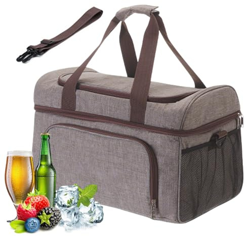 Goowafur Aislante para Frío,Suave Contenedor de 30 litros Plegable a Prueba de Fugas | De Aislamiento Impermeable - para Almuerzo Viaje Trabajo Comida Escuela Niños Playa Supermercado Picnic