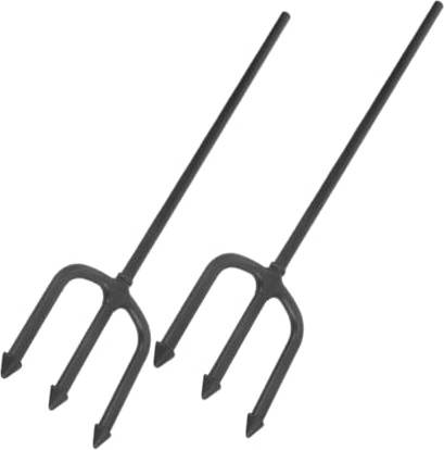 TIKODIDA 2pcs Halloween Devil Pitch Fork Prop for Cosplay Costume Smooth Handle Comfortable Grip Dramatic Witch Accessory for Party Decoration and Themed Events