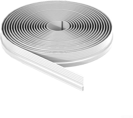 Vidonergy Bande d'étanchéité en TPE pour bas de porte - 200 cm - Coupe-vent et isolant phonique - Pour portes coulissantes et portes coulissantes - Design anti-délaminage avec acrylique (blanc)
