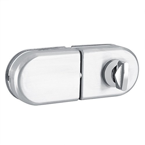 Serrure de Porte de Demi-cercle de 10~12mm Verrou d'acier inoxydable avec des clés pour Porte en verre Unilatérale Ouvrez/fermez l'utilisation de salle de bains de bureau d'hôtel à la maison