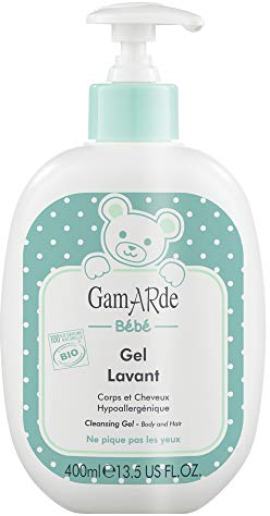 GAMARDE Bio-Kosmetik: Baby Reinigungsgel (ohne Seife) I 100 Prozent natürliches, dermatologisch getestetes Babyprodukt I Hypoallergene Reinigung für Haut & Haare I Baby-Creme für Babys & Kleinkinder I 400 ml