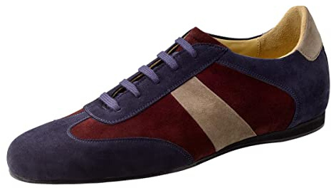 Werner Kern Hommes Sneaker de Danse/Chaussures de Danse 28061 - Couleur: Bleu/Beige/Rouge - Größe: UK 11,5