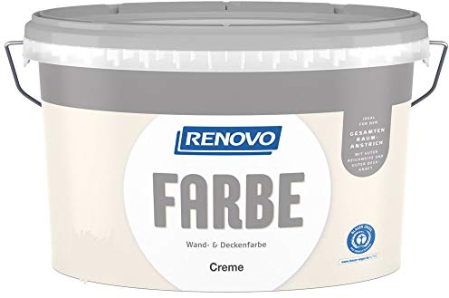 Renovo 7,5 Liter Wand- und Deckenfarbe Creme, Matt