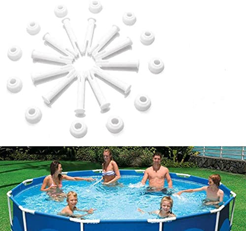 12-teiliges Kunststoff-Verbindungsstift-Set für Intex runde Metallrahmen Schwimmbecken Ersatzteile, Gummidichtungsteile, Gelenkstifte, 5,5 cm / 6,0 cm (12, 5,5 cm)