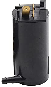 iSpchen Pompa lavavetri 12V Pompa acqua universale per pulizia vetri Motore spray per la pulizia dei vetri di auto, furgoni, autobus, camion, nero