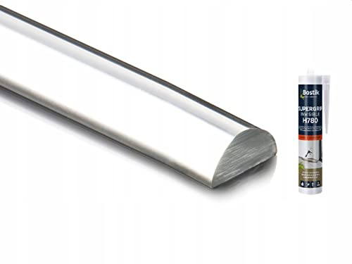Seiletech.de Duschdichtung Acryl – 10mm x 20mm – 190cm – Transparent – Mit Kleber – Halbrundstab – Schwallschutzleiste – Dusche – Dichtung – Bodendusche – Für Boden – Profil – Abdichtung