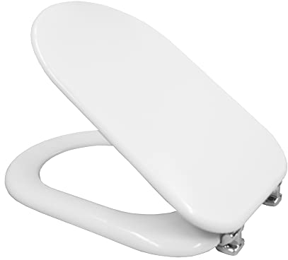 Copriwater dedicato Cesame serie SINTESI, legno bianco, cerniere in acciaio cromo INCLUSE (Legno)