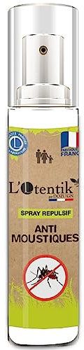 L'Otentik Spray Anti-Moustique, Répulsif antimoustique citronnelle haute efficacité-Efficacité Prouvée en Laboratoire-Protection Contre les Maladies Transmises par les Moustiques, 30ML