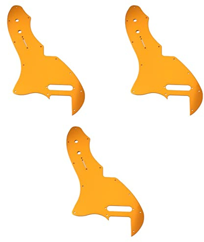 ibasenice 3stücke Gitarre Zubehör Pickguard Für Thinline Re-issue Gitarre Leicht Strapazierfähig Praktisches Design Gelb Für Sichere Montage Und Optimalen Schutz